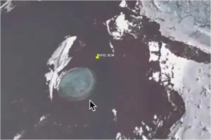 Google发现“UFO坠毁”南极洲?直径40m,冰层炸出心型巨洞