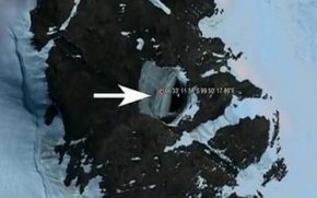 南极洲发现外星人基地与飞碟残骸