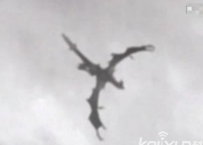 英国拍到酷似恐龙神秘生物在空中飞行视频