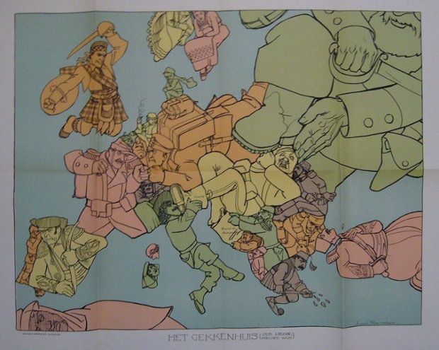 这荷兰地图是在1915年，意大利参战后出版的