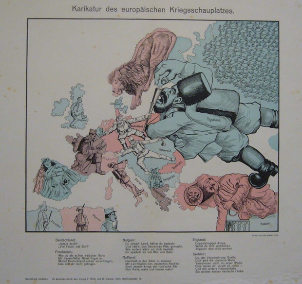 1914年弗里茨。埃尔斯纳绘制的地图，由德国科隆F.克茨和G克雷默印制