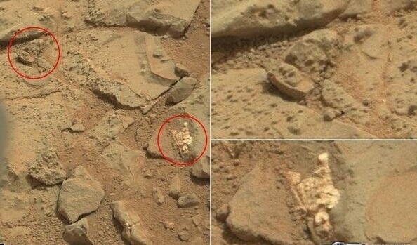 火星照片出现疑似【外星人骸骨】