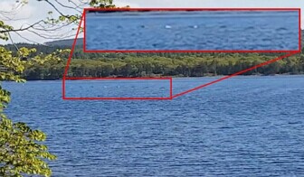 尼斯湖湖面拍摄到连续圆形隆起物