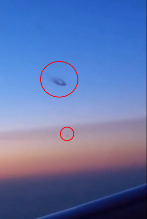 国外航班近距离拍到半隐形“UFO”