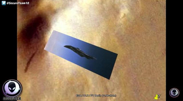 Google拍到火星上有巨型太空船的神秘影子？